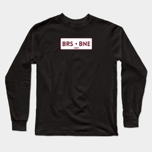 Brisbane Box Logo Number Plate Long Sleeve T-Shirt